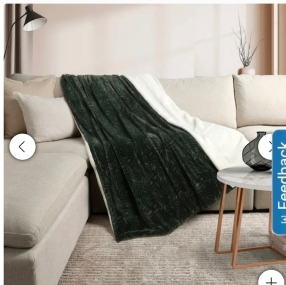 Life Comfort Ultimate Faux Fur Throw 60" X 70" Green